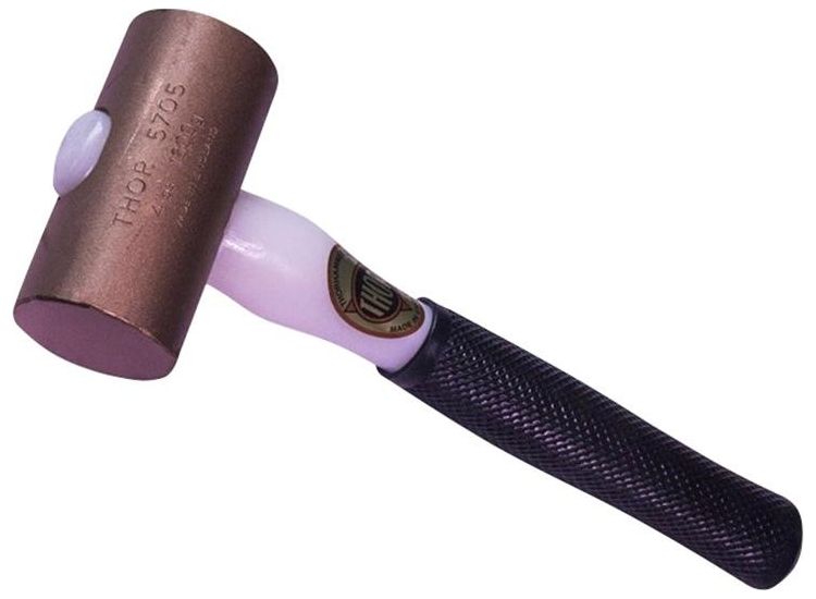 Thor Round Solid Copper Mallet, Plastic Handle