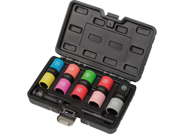 Draper 02744 Double Ended Wheel Lug Nut Socket Set, 1/2" Sq. Dr. (7 Piece)