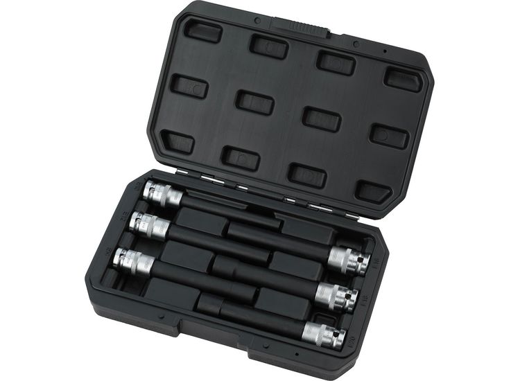 Draper 07125 Extra Long E-Type Sockets, 1/2" Sq. Dr. (6 Piece)