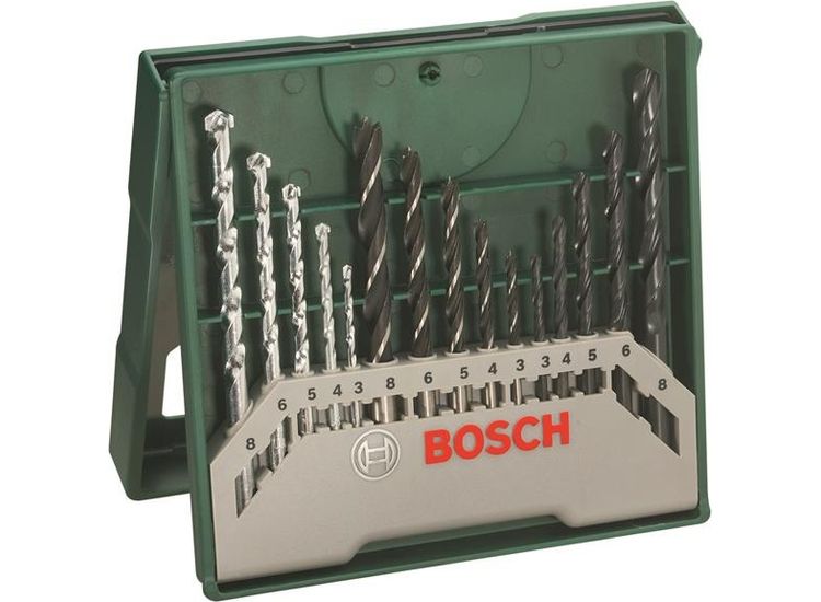 Bosch Powertool Accessories Mini-X-Line Twist Drill Bit Set, 15 Piece