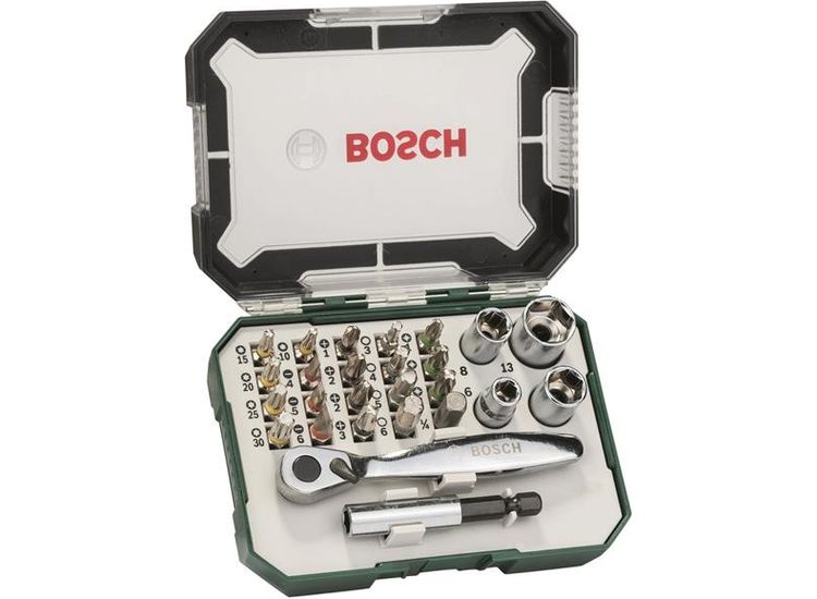 Bosch Powertool Accessories Screwdriver Bit and Ratchet Set, 26 Piece
