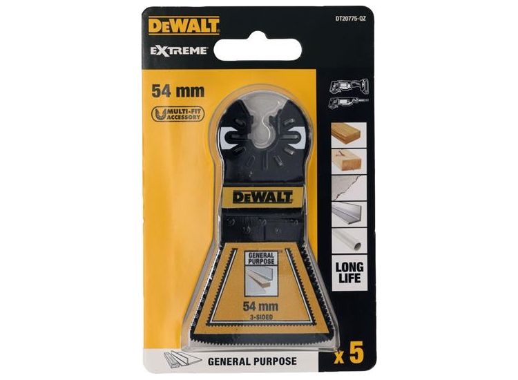 DeWALT Power Tools Bi-metal 3-Sided Cutting Multitool Blade