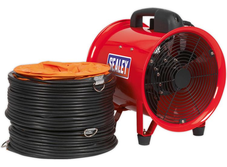 Sealey VEN250 Portable Ventilator &amp;#8709;250mm with 5m Ducting