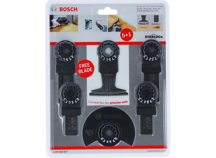 Bosch Powertool Accessories Universal Starlock Multi Tool Blade Set, 6 Piece