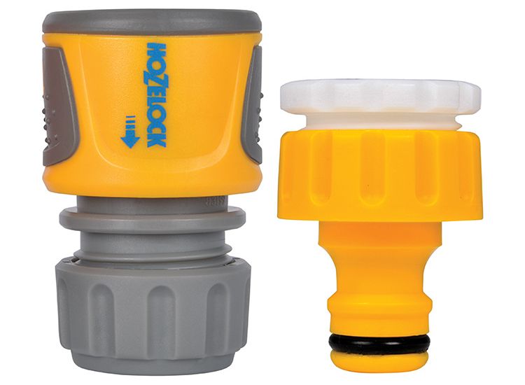 Hozelock 2071 Threaded Tap &amp; Soft Touch Hose End Connector Set