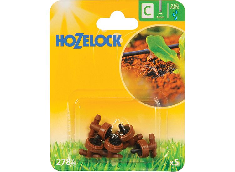 Hozelock 2784 In Line Pressure Dripper 4mm (Pack 5)