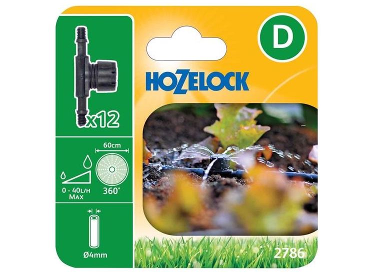 Hozelock 2786 In Line Adjustable Mini Sprinkler 4mm (Pack 12)