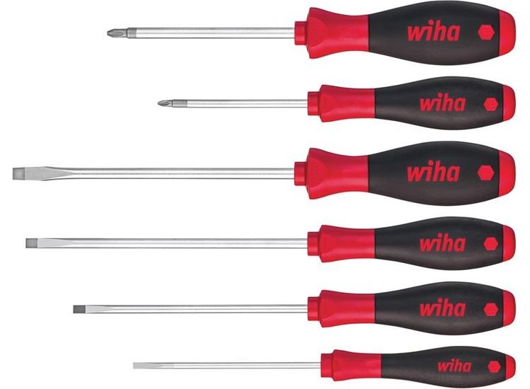 Wiha SoftFinish® SL/PZ Screwdriver Set, 6 Piece