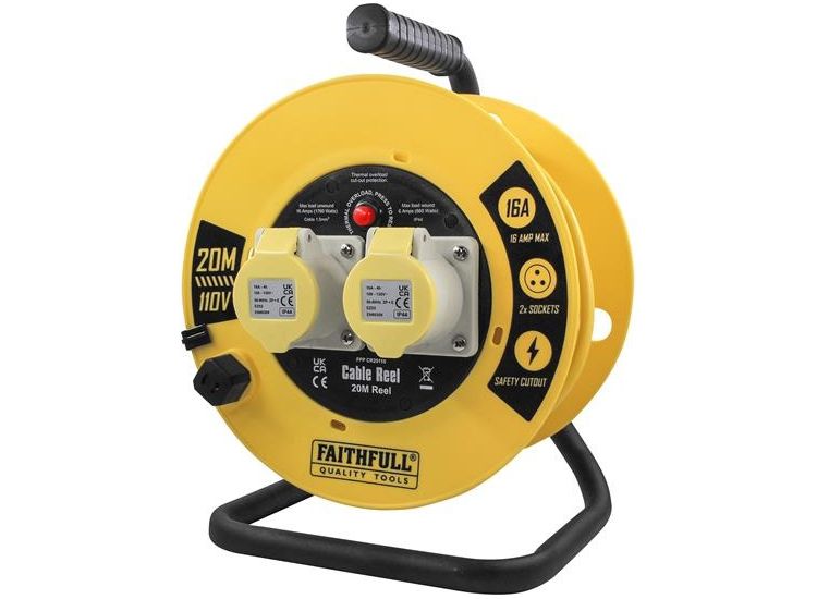 Faithfull Power Plus Open Cable Reel 110V 16A