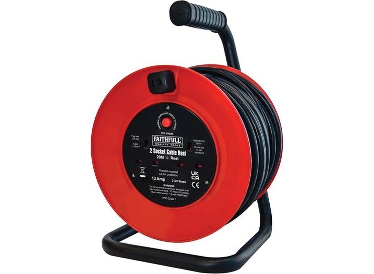 Faithfull Power Plus Open Drum Cable Reel