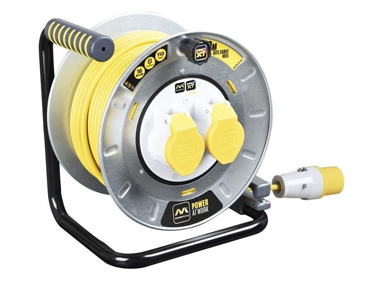 Masterplug PRO-XT Metal Cable Reel 110V 16A Thermal Cut-Out 30m