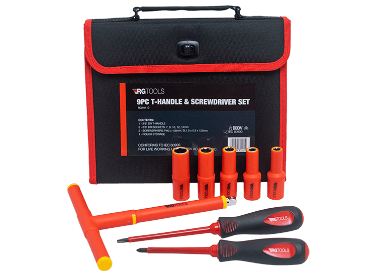 RG TOOLS 3/8" Dr VDE T-Handle+Screwdriver Set