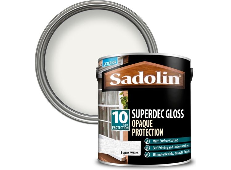 Sadolin 5028851 Superdec Opaque Woodstain Gloss - Super White