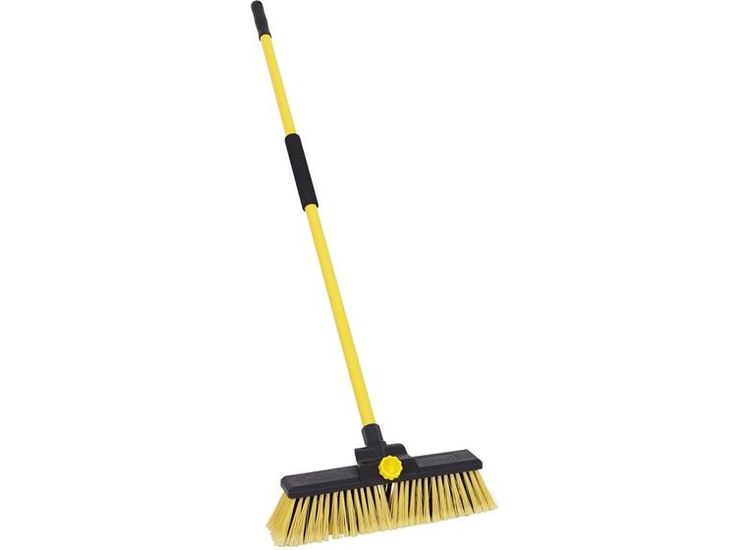 Bulldozer Heavy-duty Broom, Clipped with Handle