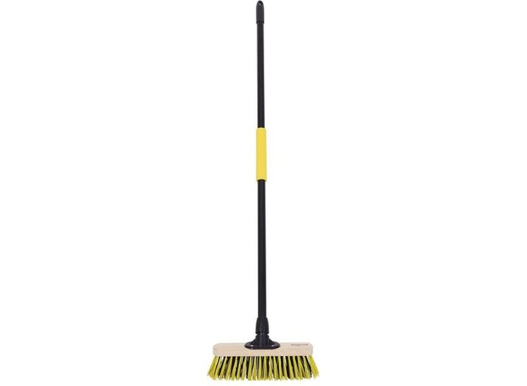 Bulldozer Stiff Dual PET Wooden Broom with Metal Handle 279mm (11in)
