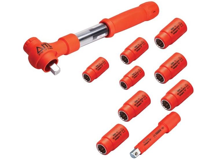 ITL Insulated Insulated 1/2in Drive Imperial Torque Wrench Kit, 10 Piece