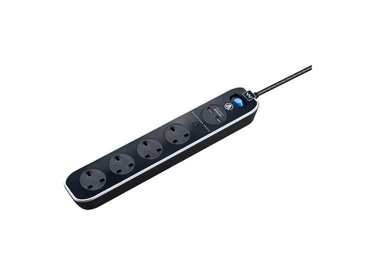 Surge Protector Extension Lead with 2 x USB Sockets