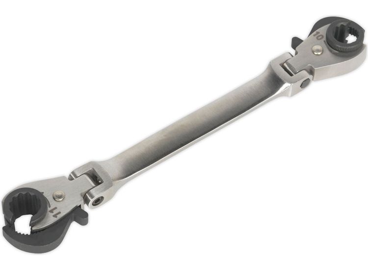 Sealey VS0347 Brake Pipe Spanner Ratcheting 10 &amp; 11mm