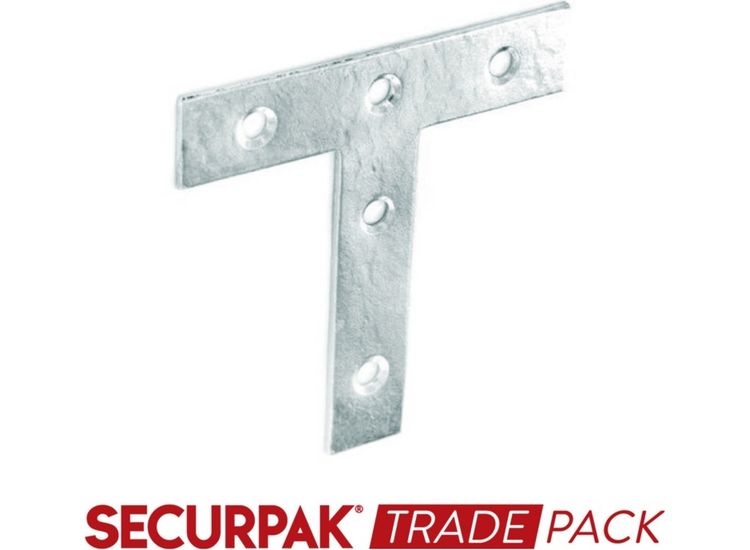 Securpak T10167 Tee Plate Zinc Plated 75mm