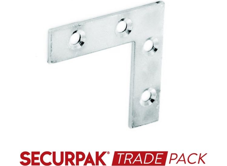 Securpak T10182 Corner Plate Zinc Plated 50mm