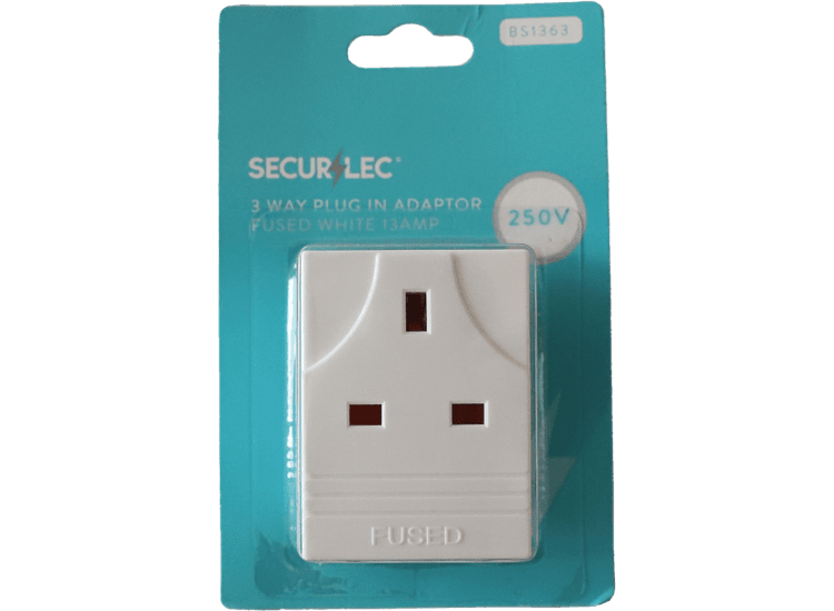 Securlec SL9021 3w Plug In Adapter Fused Wht
