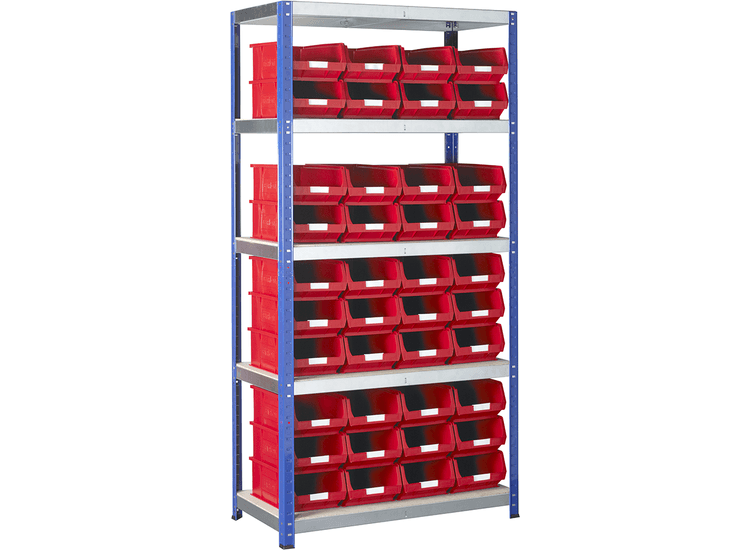 BARTON Standard Shelving System c/w Storage Bins
