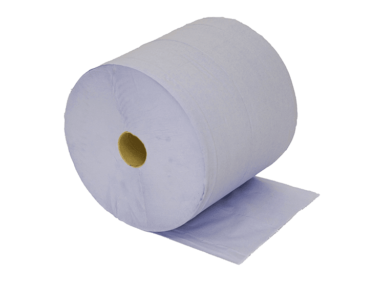 Blue Paper Wipes - Large Rolls