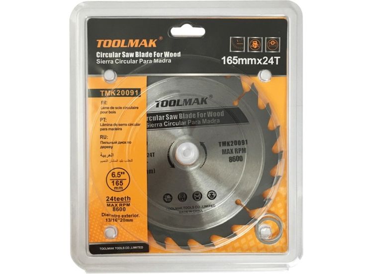 Toolmak HM24MR001 Circ Saw Blade For Wood 24t