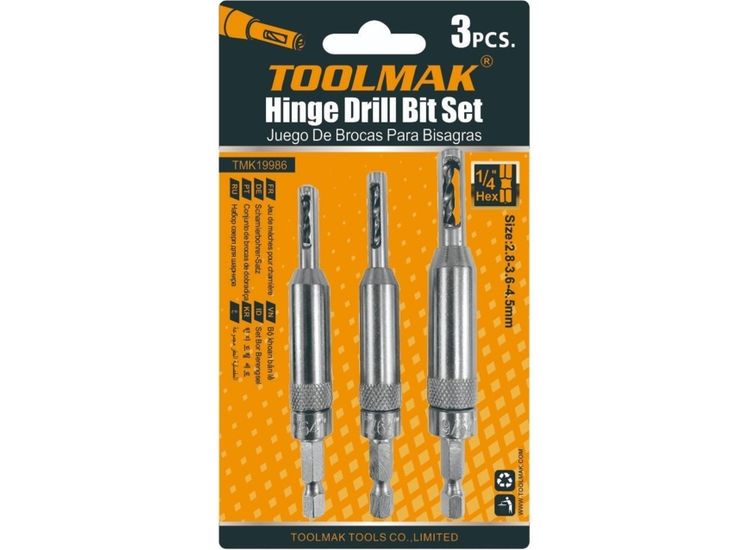 Toolmak TMK19986 Hinge Drill Bit Set
