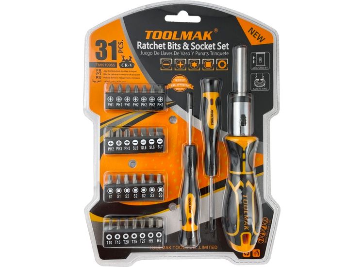 Toolpak TMK19955 Rachet Bits &amp; Socket Set