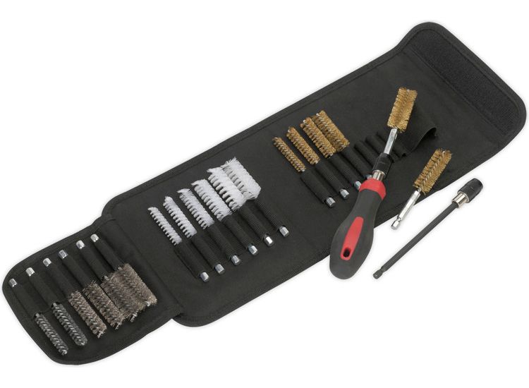 Sealey VS1800 Cleaning &amp; Decarbonising Brush Set 20pc