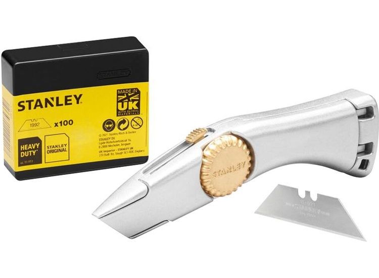 STANLEY® Hand Tools Retractable Blade Heavy-Duty Titan Trimming Knife &amp; 100 Blades