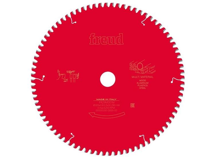 Freud Multi-Material Mitre Saw Blade 305 x 30 x 2.6/2mm x 72T