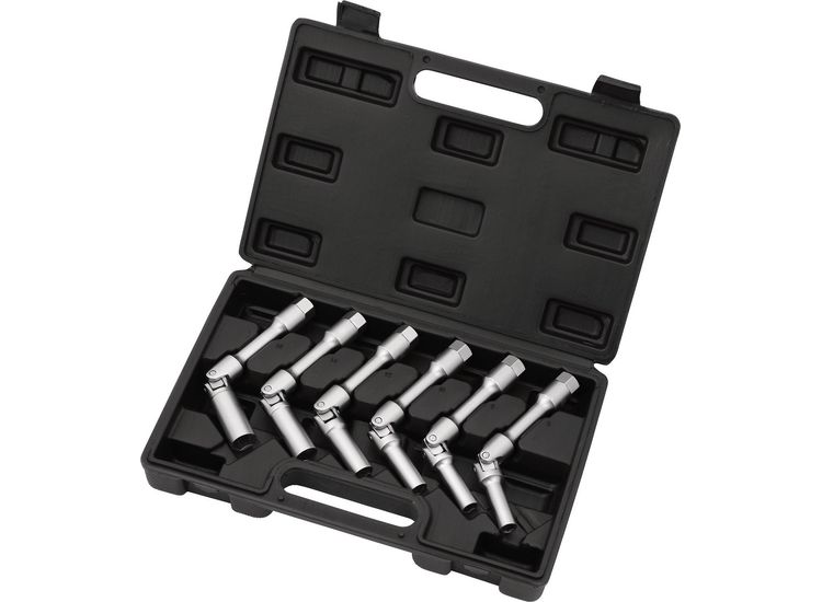 Draper 07118 Extra Long Glow Plug Socket Set, 3/8" Sq. Dr., 35mm (6 Piece)