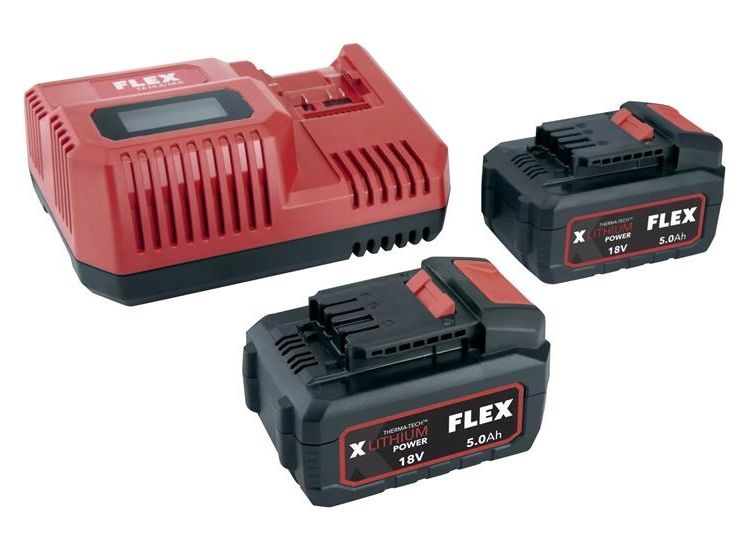 Flex Power Tools P-Set 55 R/BS Battery &amp; Charger Set 18V