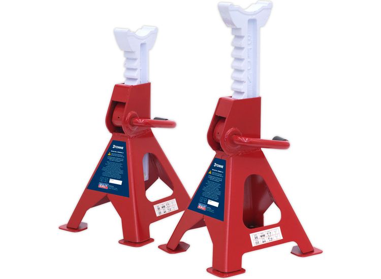 Sealey VS2003 Axle Stands (Pair) 3tonne Capacity per Stand Ratchet Type