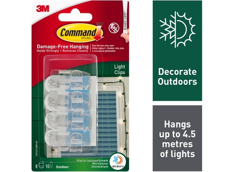 Command 7100309733 Clr O/D L/Clips W/Strps 8cl+10s