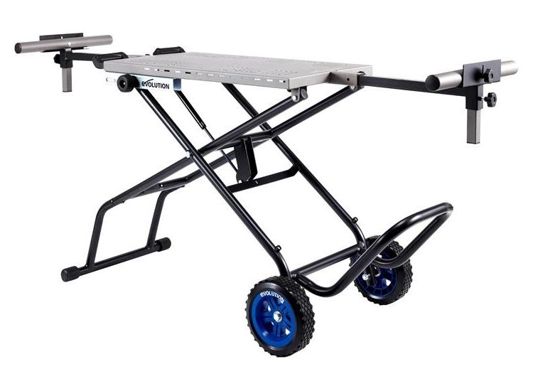 Evolution S355MCS Mitre Chop Saw Wheeled Stand with Powerlift Assist