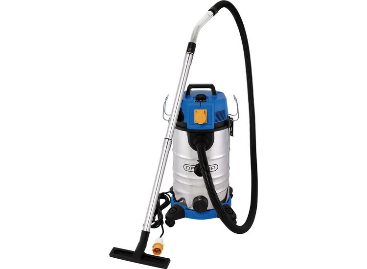 Draper 28229 110V M-Class Wet and Dry Vacuum Cleaner with Power Take-Off, 35L, 1100W