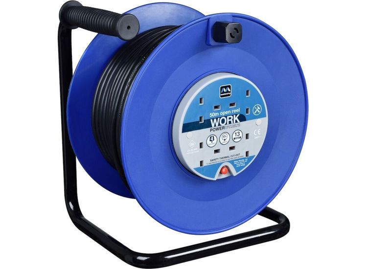 Masterplug HDCC5013/4BL-MP Open Cable Reel 4 Gang
