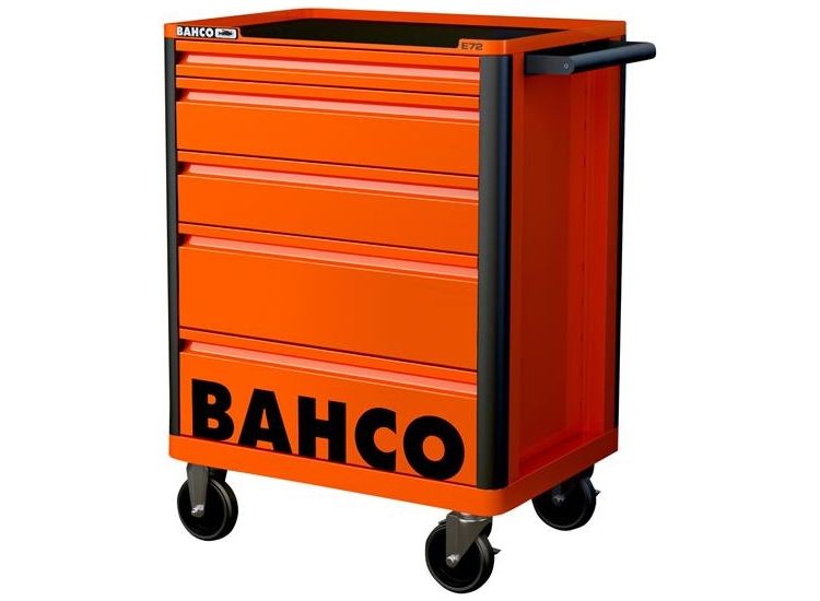Bahco 1472K5 26in E72 Storage HUB Tool Trolley with 5 Drawers Orange