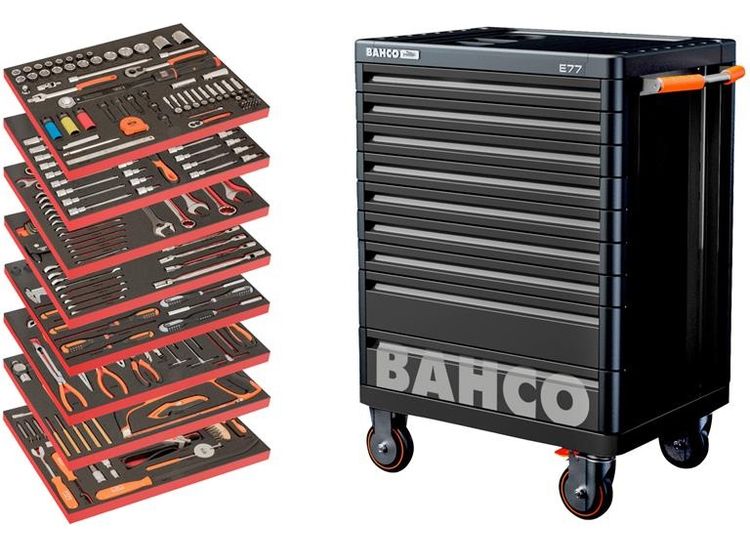 Bahco AUTO Tool Trolley Auto Repair Tool Kit, 357 Piece