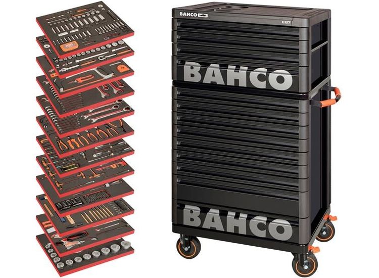 Bahco XLARGE Tool Trolley General Purpose Tool Kit, 560 Piece