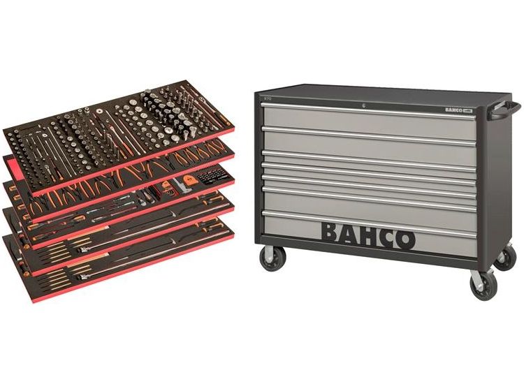 Bahco XXL Tool Trolley General Purpose Tool Kit, 488 Piece