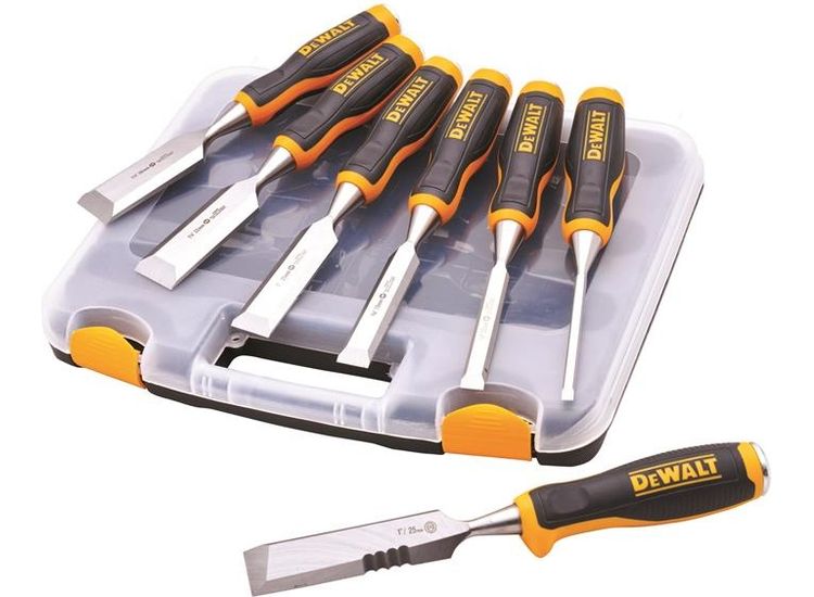 DEWALT Hand Tools DWHT48305 Chisel Set, 6 Piece + Free Chisel Knife