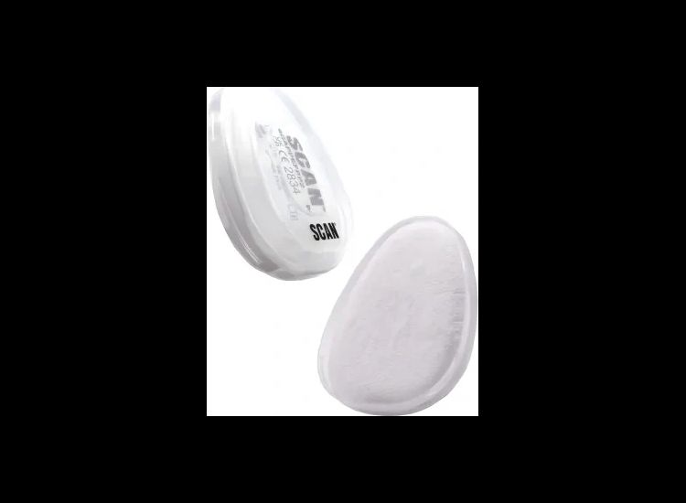 Scan Twin Half Mask P2 Replacement Particle Filter Material (Pack of 2)
