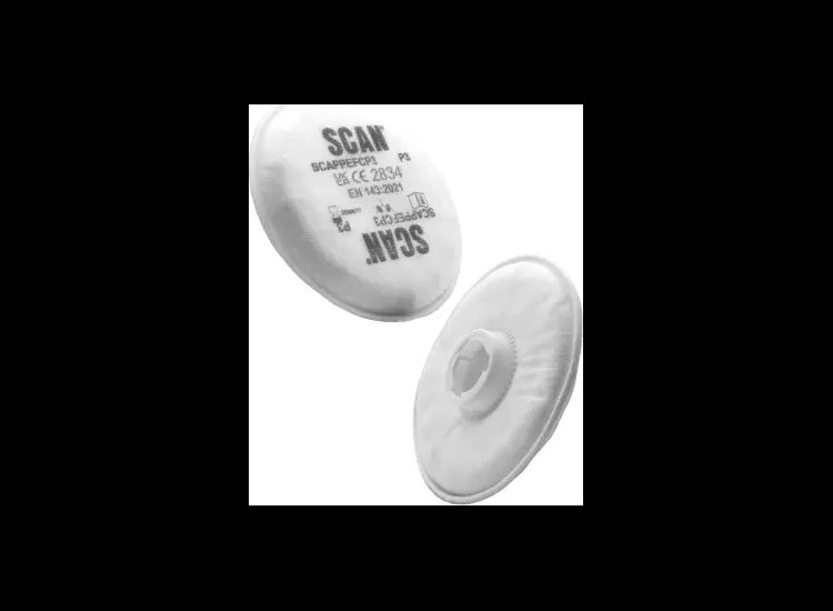 Scan Twin Half Mask P3 Particle Filter Cartridge (Pack of 2)
