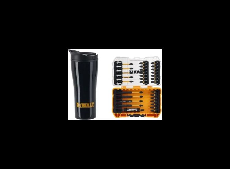 DEWALT Power Tools DT70903T FLEXTORQ™ Bit Set, 32 Piece &amp; Travel Mug