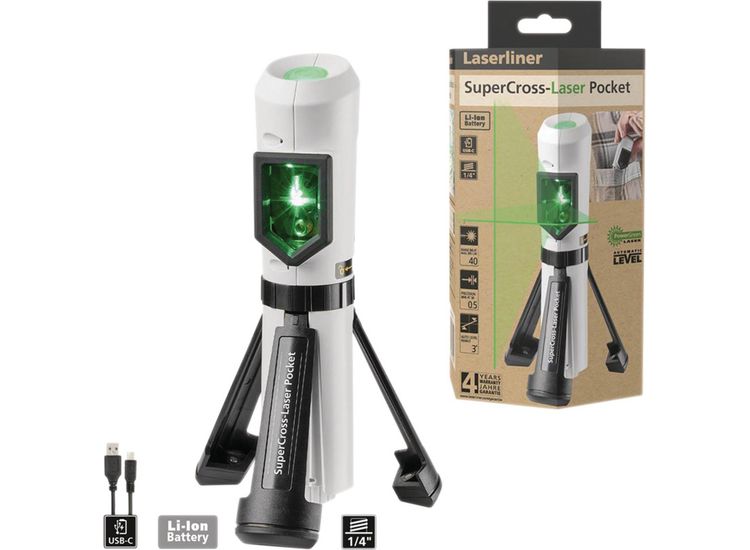 Draper 32157 Laserliner 081.124E SuperCross-Laser Pocket Cross Line Laser