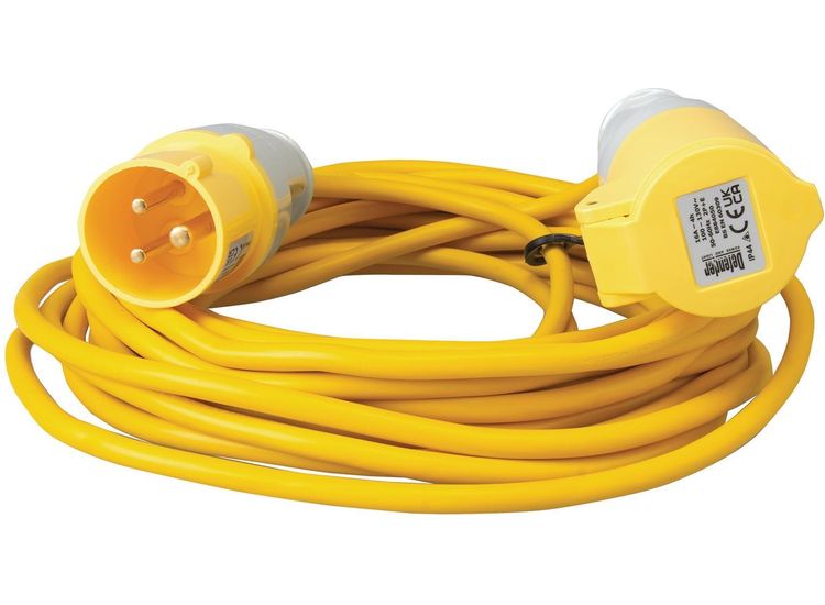 Draper 35073 Defender E85118 110V Extension Lead Yellow, 1.5mm&amp;sup2;, 16A, 10m